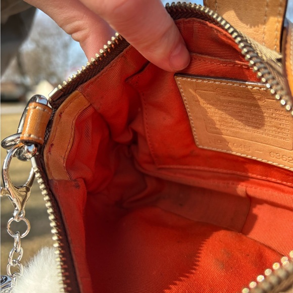 Coach Brown and Tan Handbag with White Accents - Picture 10 of 10